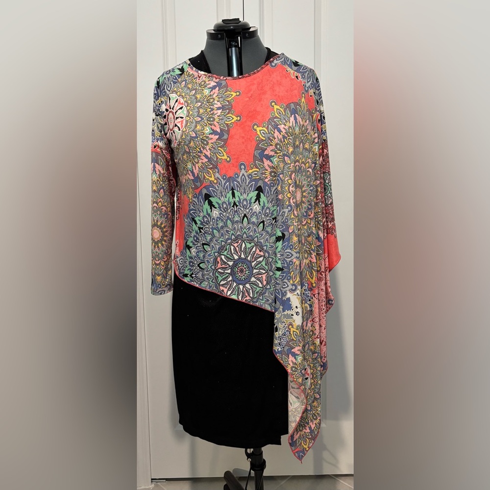 Last Tango Vibrant Pink and Yellow Patterned Top